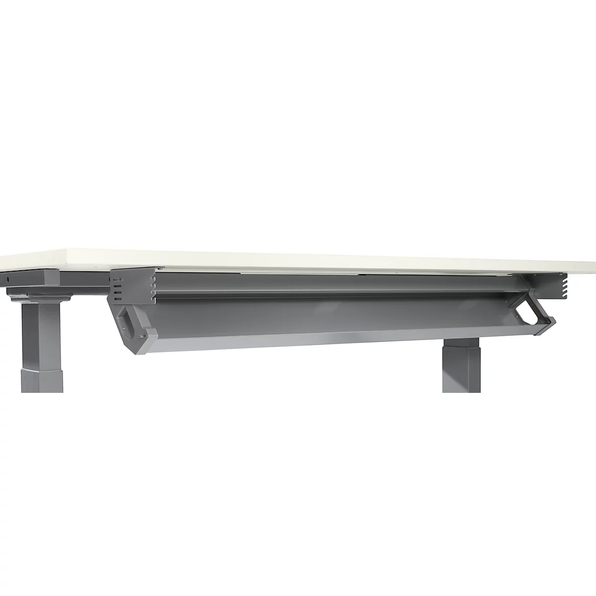 Schäfer Shop Select Bac à câbles en acier, 1200 mm, anthracite, pour tables à partir de 1600 mm de largeur