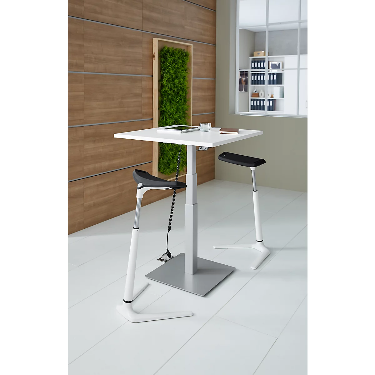 Schäfer Shop Select Beistelltisch FLEXXAS, elektrisch höhenverstellbar, ergonomisch, B 800 mm, weiss 