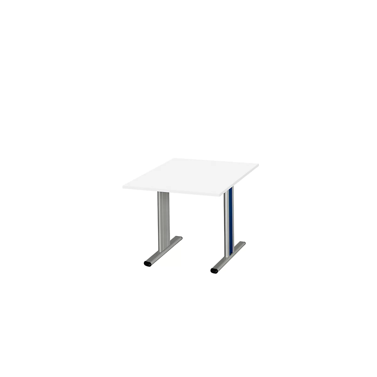 Schäfer Shop Select Besprechungstisch Planova Basic, Quadrat, T-Fuß, B 1000 x T 1000 x H 717 mm, weiß/weißaluminium RAL 9006