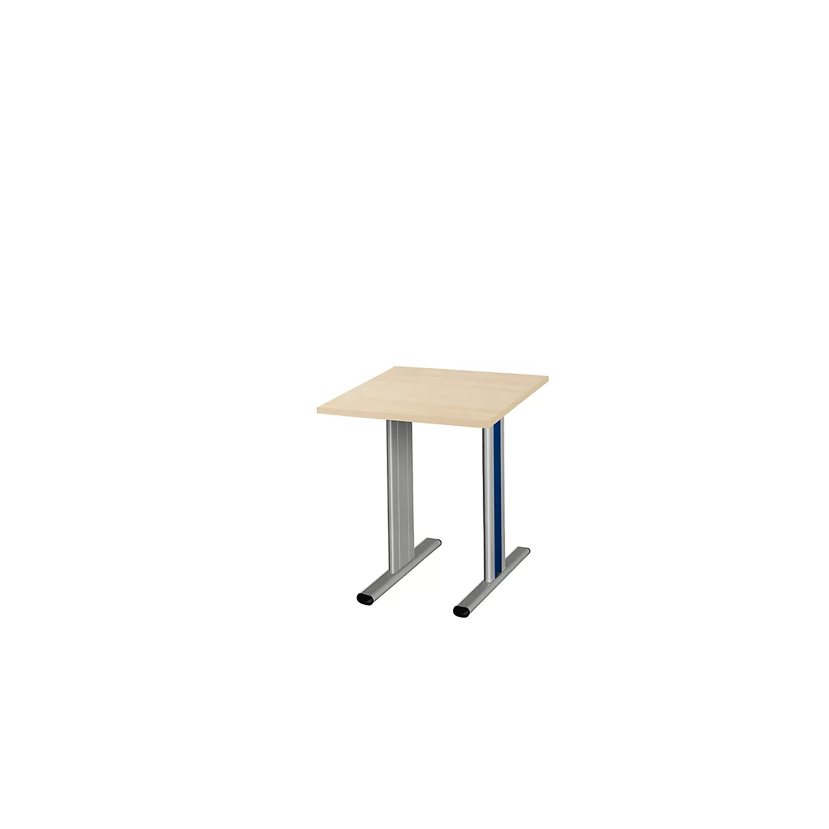 Schäfer Shop Select Besprechungstisch Planova Basic, Quadrat, T-Fuß, B 800 x T 800 x H 717 mm, Ahorn/weißaluminium RAL 9006