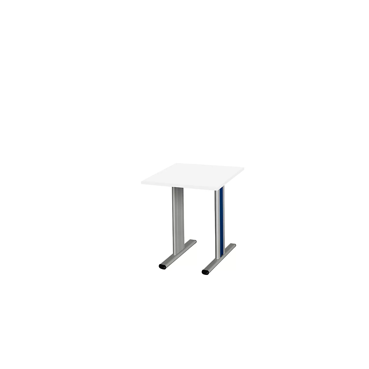 Schäfer Shop Select Besprechungstisch Planova Basic, Quadrat, T-Fuß, B 800 x T 800 x H 717 mm, weiß/weißaluminium RAL 9006