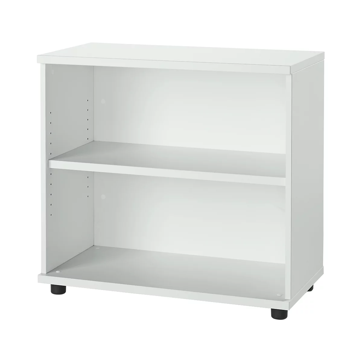 Schäfer Shop Select Bibliothèque étagères en bois, 2 étagères, L 800 mm x P 421 x H 750 mm, gris clair