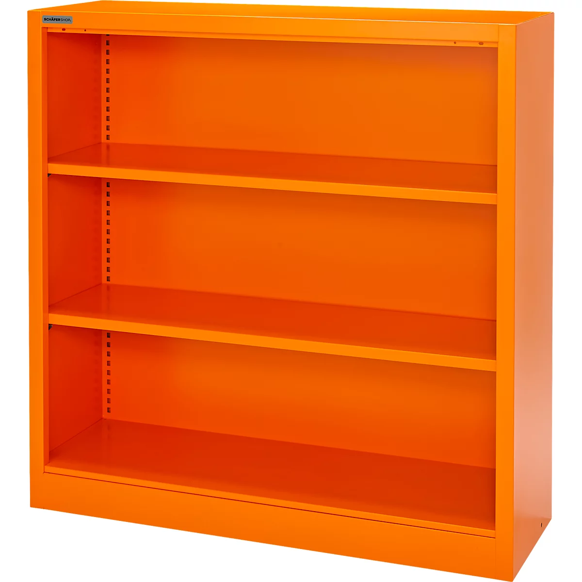 Schäfer Shop Select Bibliothèque étagères MS iCOLOUR, tôle d’acier, 3 HC, l. 950 x P 400 x H 1215 mm, orange RAL 2004