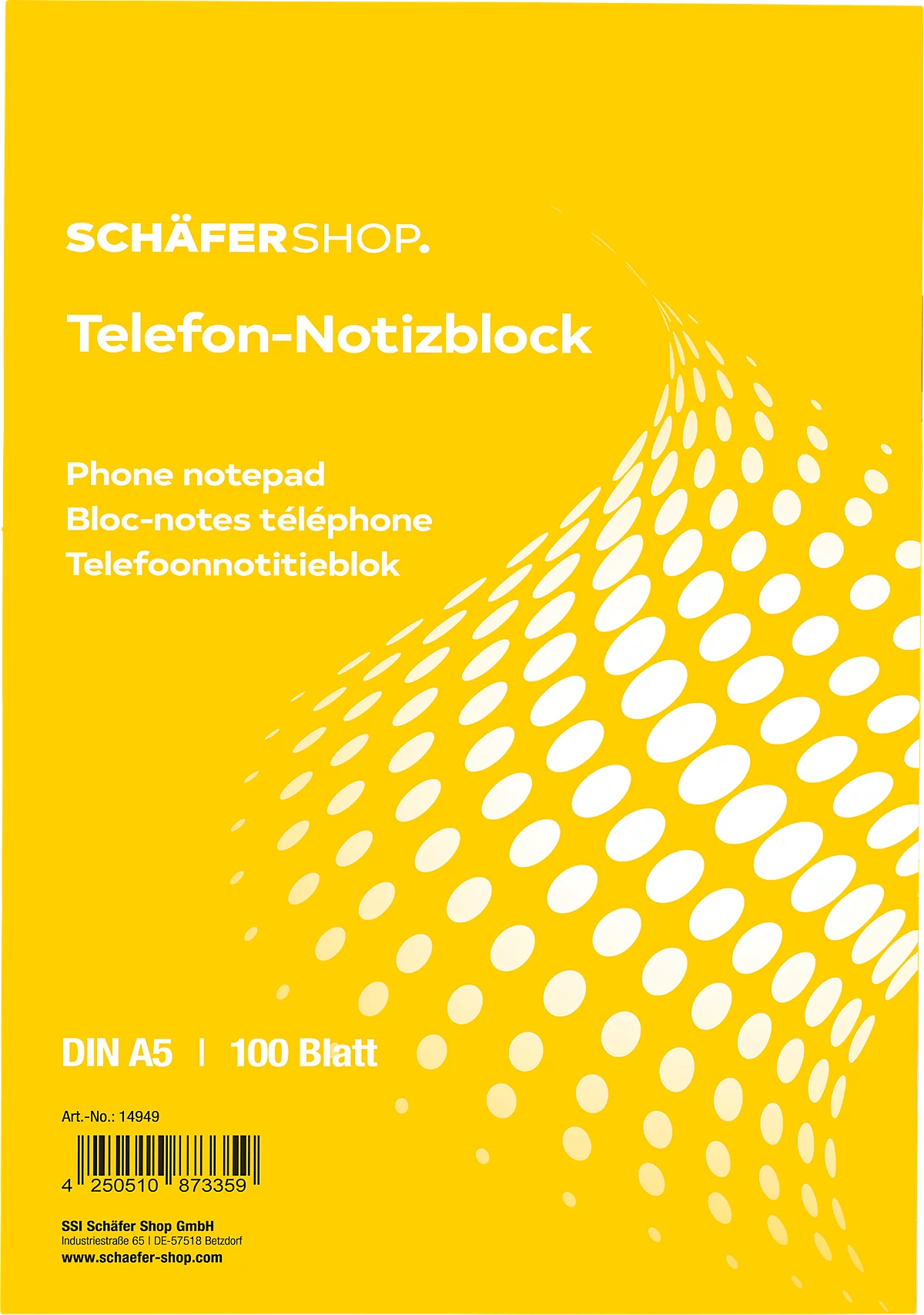 Schäfer Shop Select Bloc-notes téléphones CLIP , format A5, 5 p.