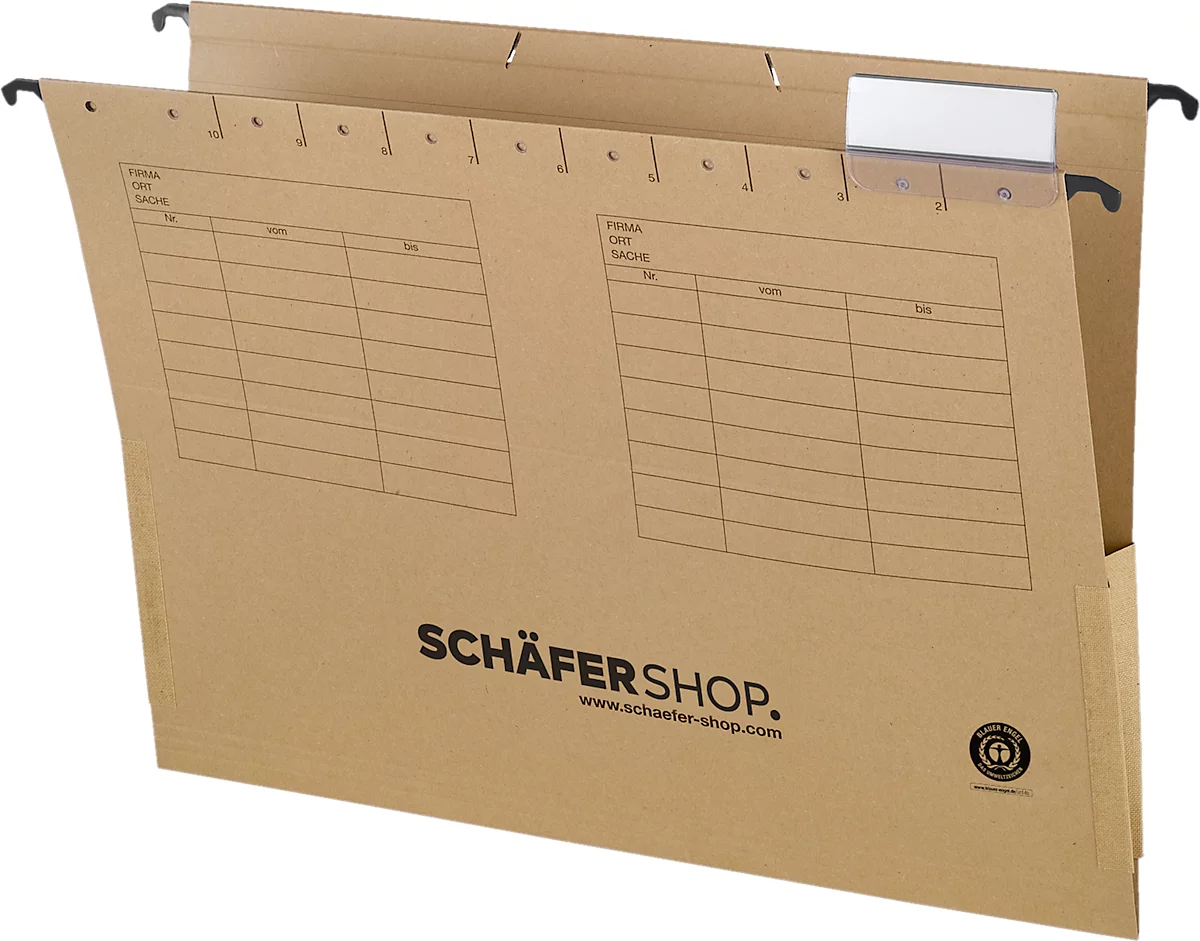 Schäfer Shop Select Bolsillos para carpetas colgantes , cerrados por ambos lados, para formatos hasta DIN A4,