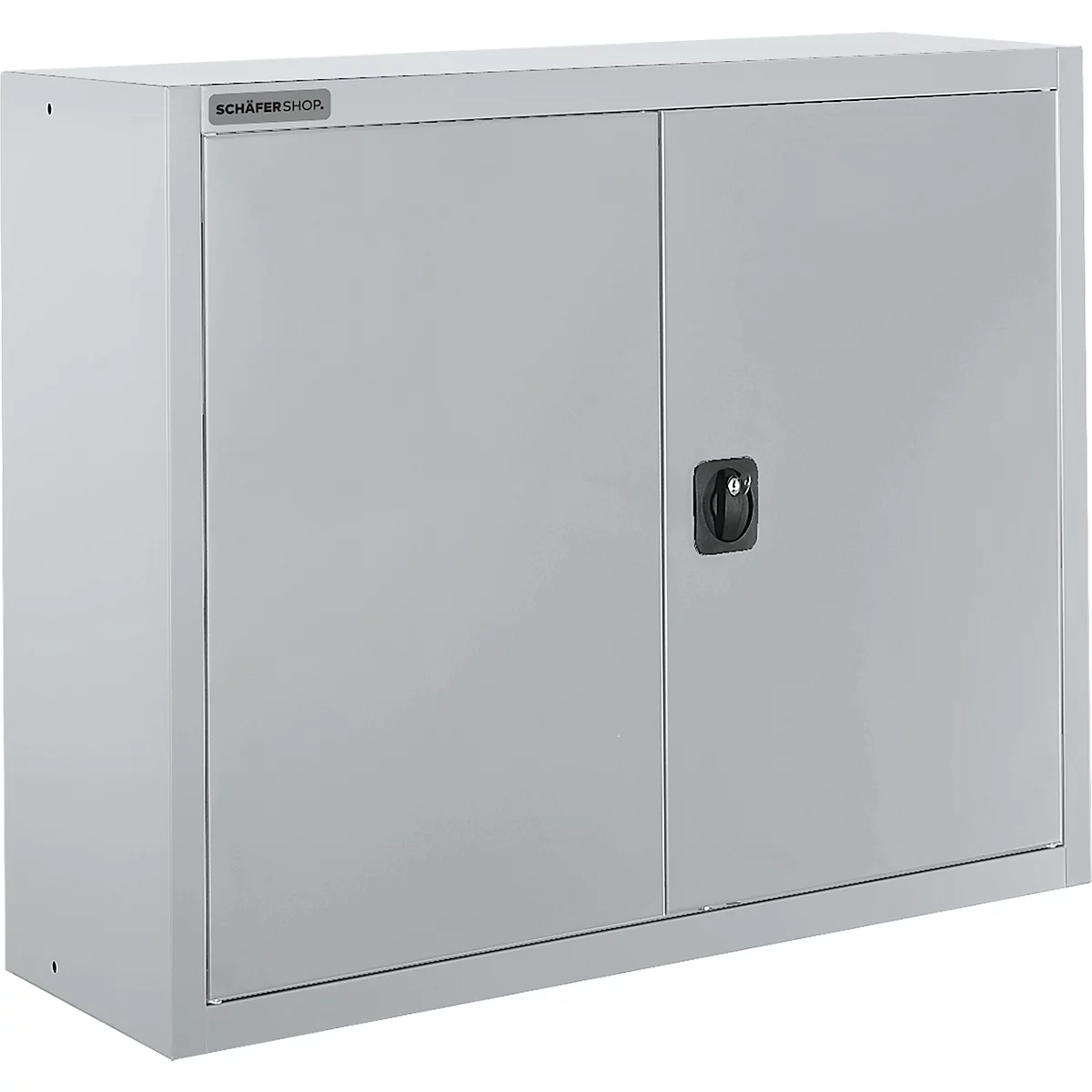 Schäfer Shop Select Bovenkast MS 8408i, B 800 x D 400 x H 800 mm, 1 legbord, staal, alu wit RAL 9006/wit RAL 9006