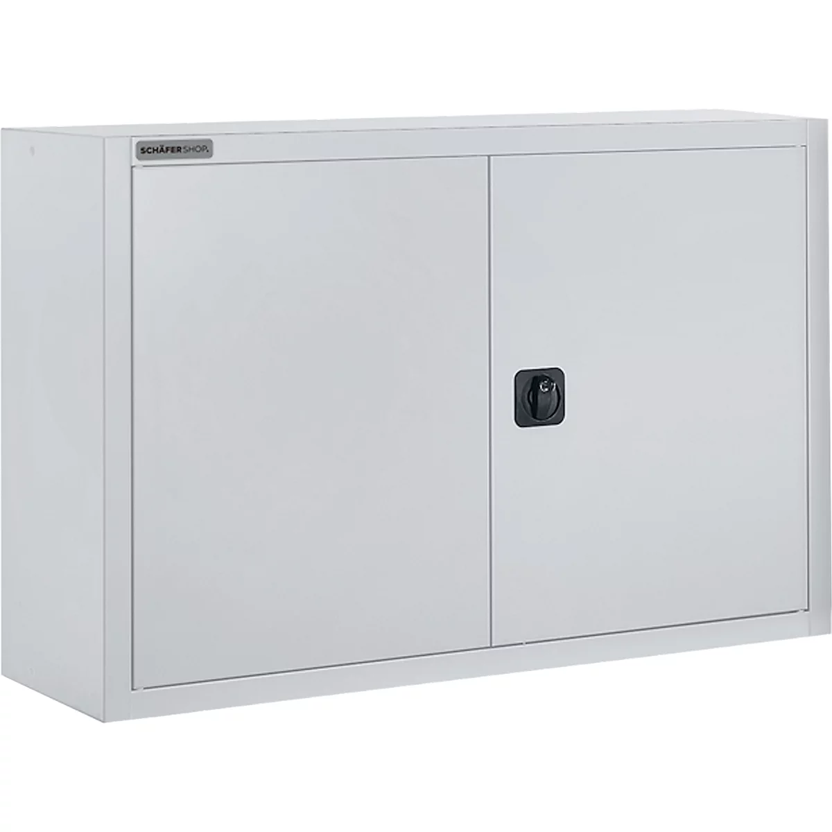 Schäfer Shop Select Bovenkast MS 8409i, B 950 x D 400 x H 800 mm, 1 legbord, staal, alu wit RAL 9006/wit RAL 9006