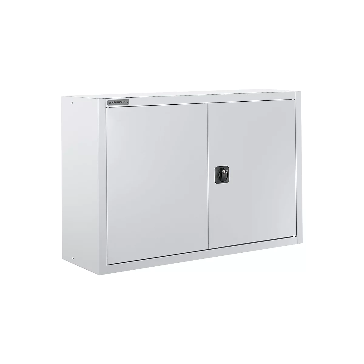 Schäfer Shop Select Bovenkast MS 8412i, B 1200 x D 400 x H 800 mm, 1 legbord, staal, alu wit RAL 9006/wit RAL 9006