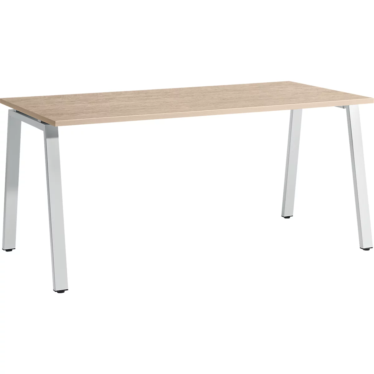 Schäfer Shop Select Bureau Start Off, pied en A, rectangulaire, acier/bois, L 1600 x P 800 x H 735 mm, décor chêne
