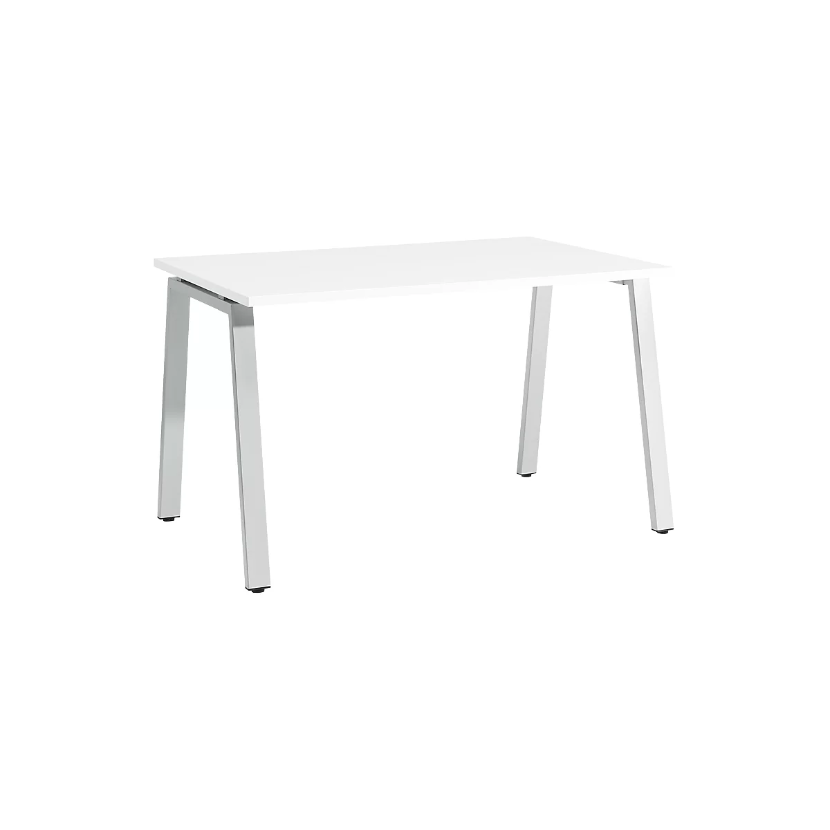 Schäfer Shop Select Bureau Start Off, pieds en A, rectangulaire, acier/bois, l. 1200 x P 800 x H 735 mm, blanc 