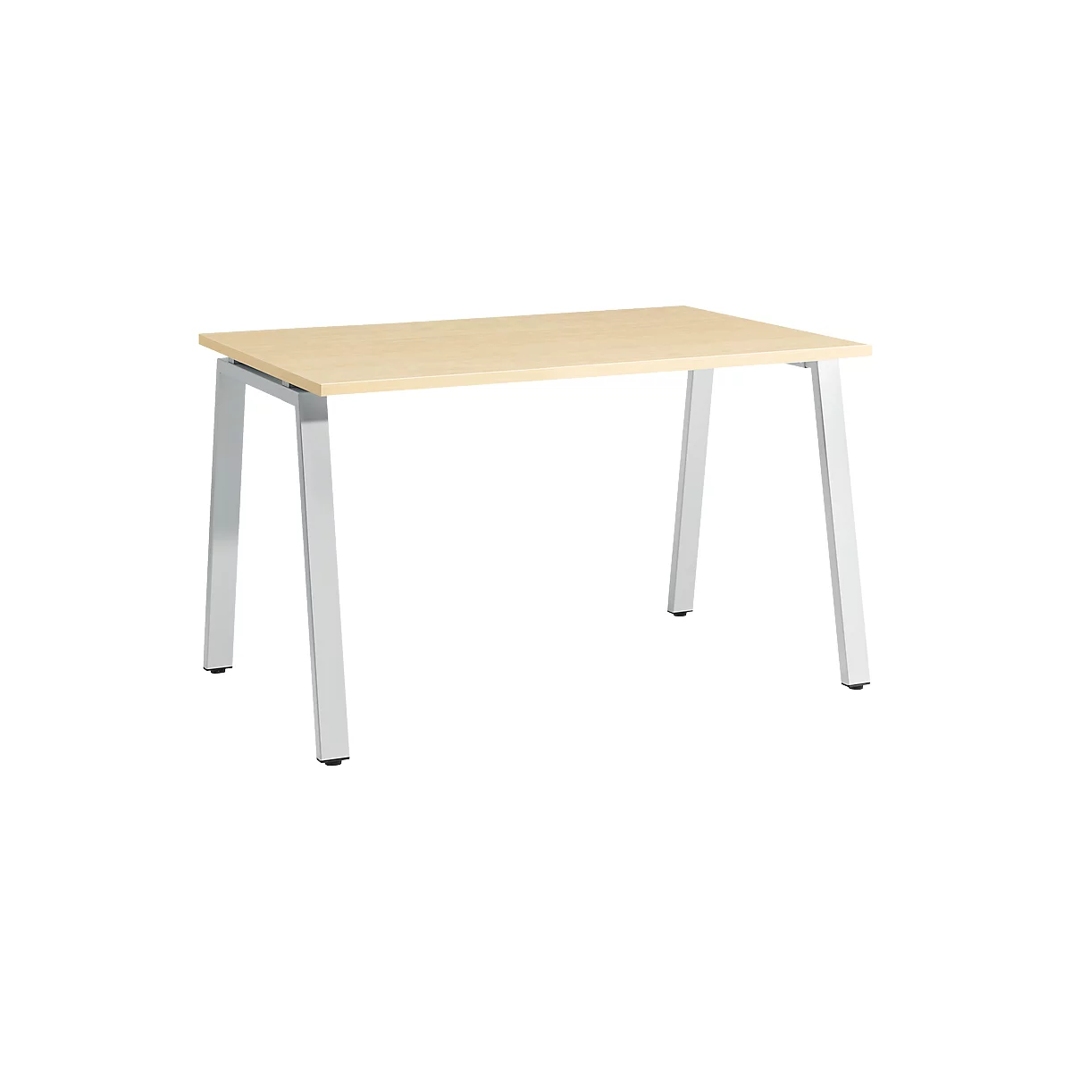 Schäfer Shop Select Bureau Start Off, pieds en A, rectangulaire, acier/bois, l. 1200 x P 800 x H 735 mm, érable 
