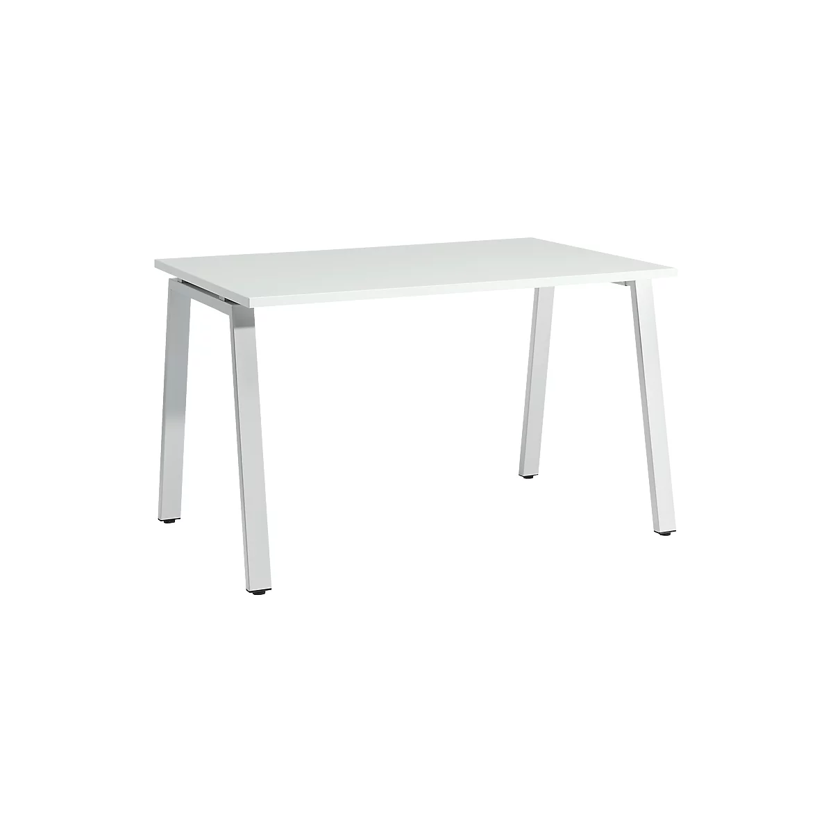 Schäfer Shop Select Bureau Start Off, pieds en A, rectangulaire, acier/bois, l. 1200 x P 800 x H 735 mm, gris clair 