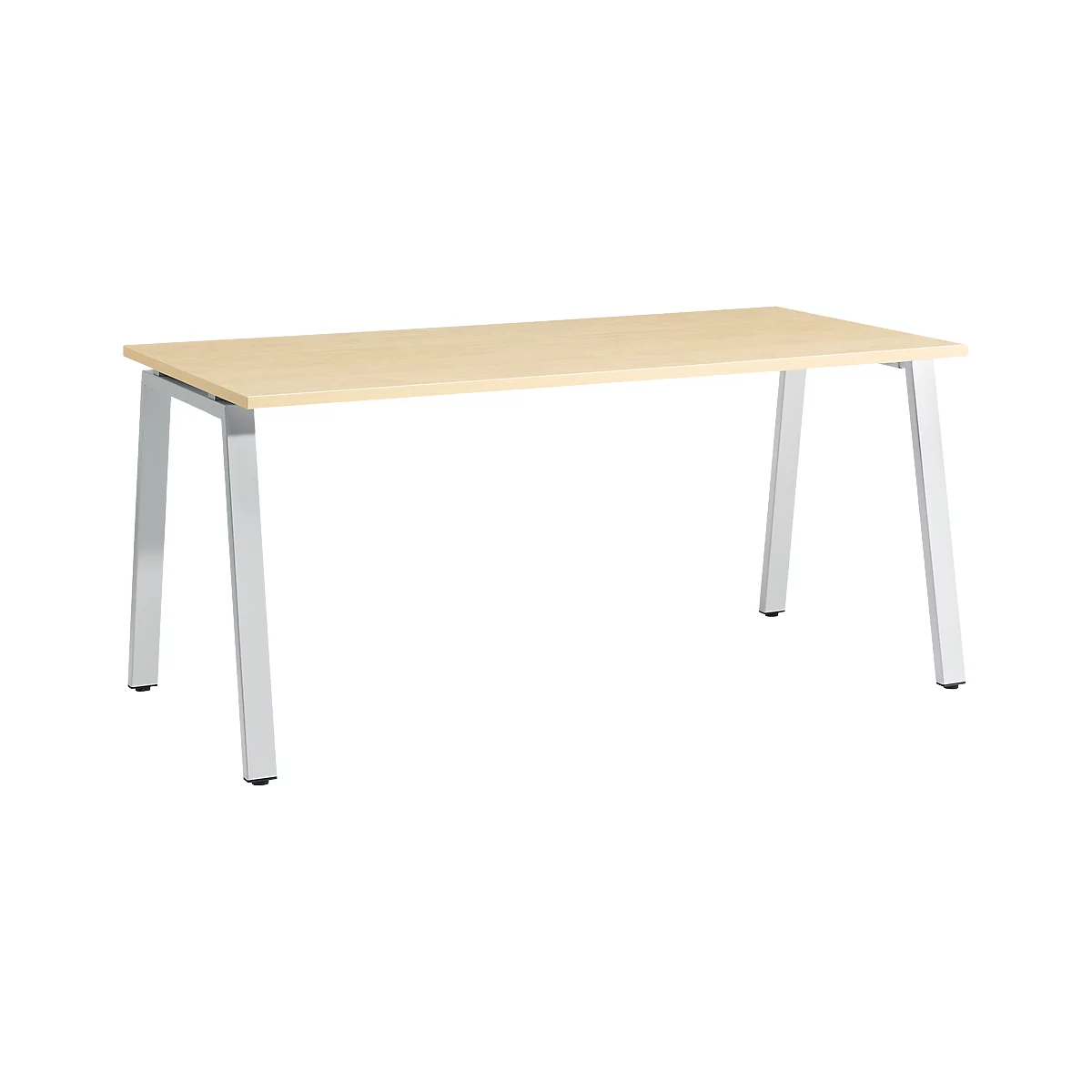 Schäfer Shop Select Bureau Start Off, pieds en A, rectangulaire, acier/bois, l. 1600 x P 800 x H 735 mm, érable 