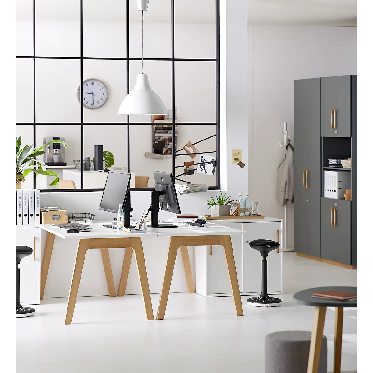 Schäfer Shop Select Bureau Start Off Wood, rectangulaire, pied en A, L 1600 x P 800 x H 735 mm, blanc/imitation bois 