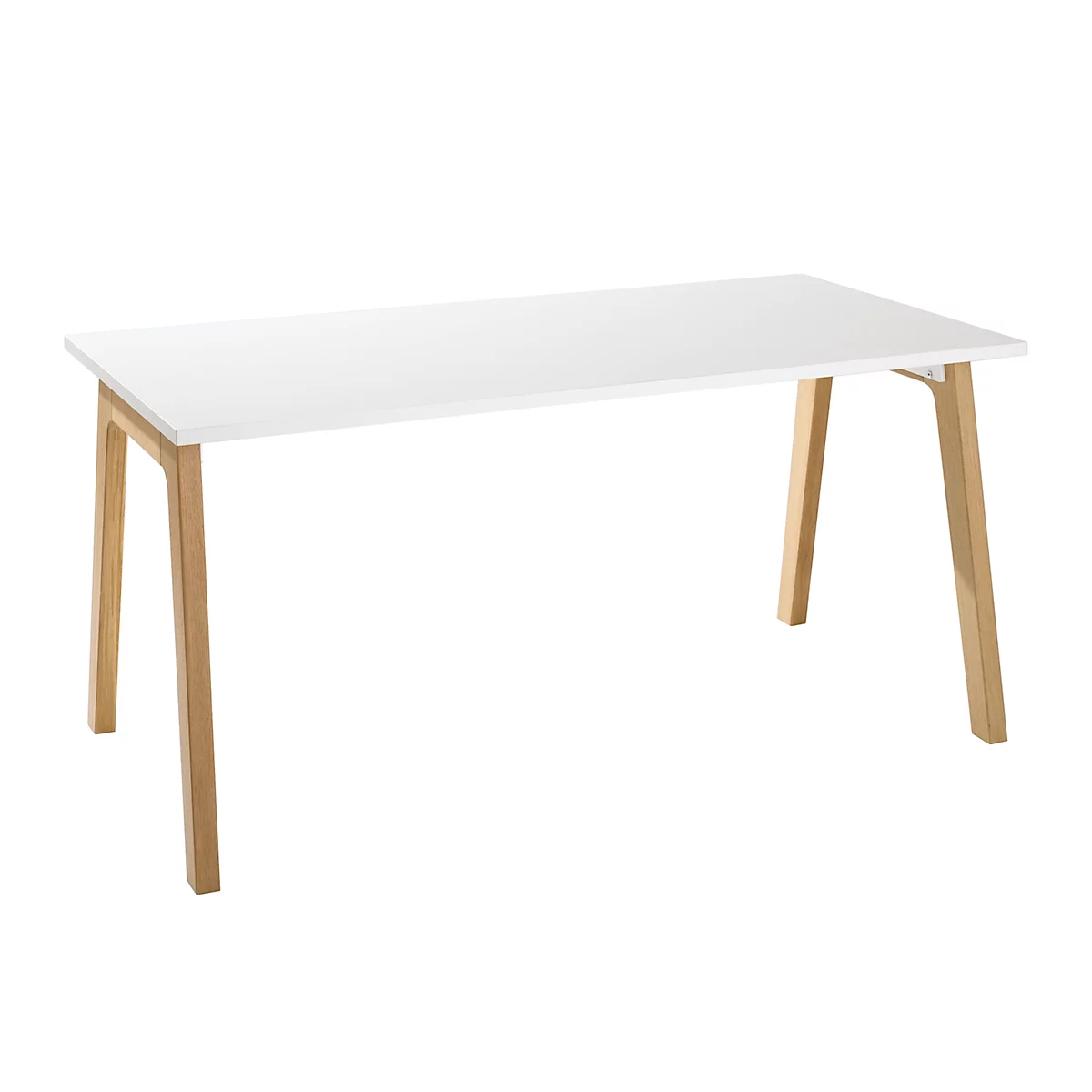 Schäfer Shop Select Bureau Start Off Wood, rectangulaire, pied en A, L 1600 x P 800 x H 735 mm, blanc/imitation bois 