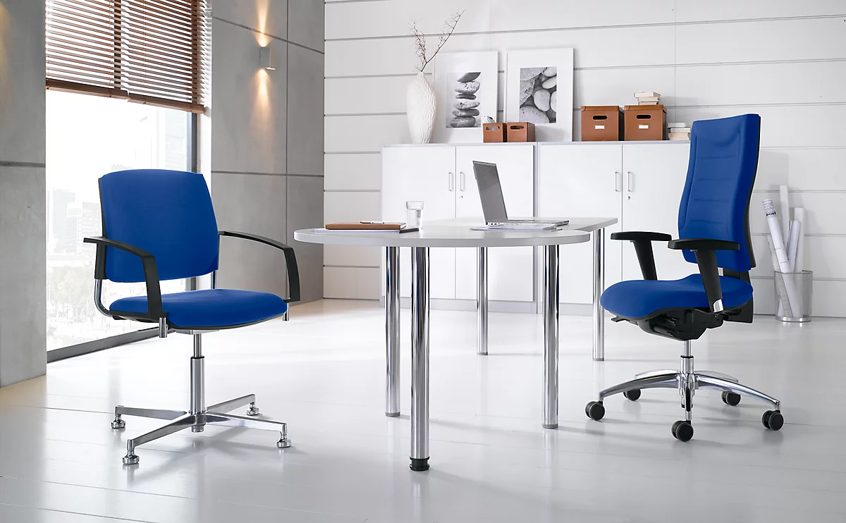 Schäfer Shop Select Bureaustoel SSI PROLINE P3+, synchroonmechanisme, zonder armleuningen, lendenwervelsteun, 3D-zitgewricht, blauw