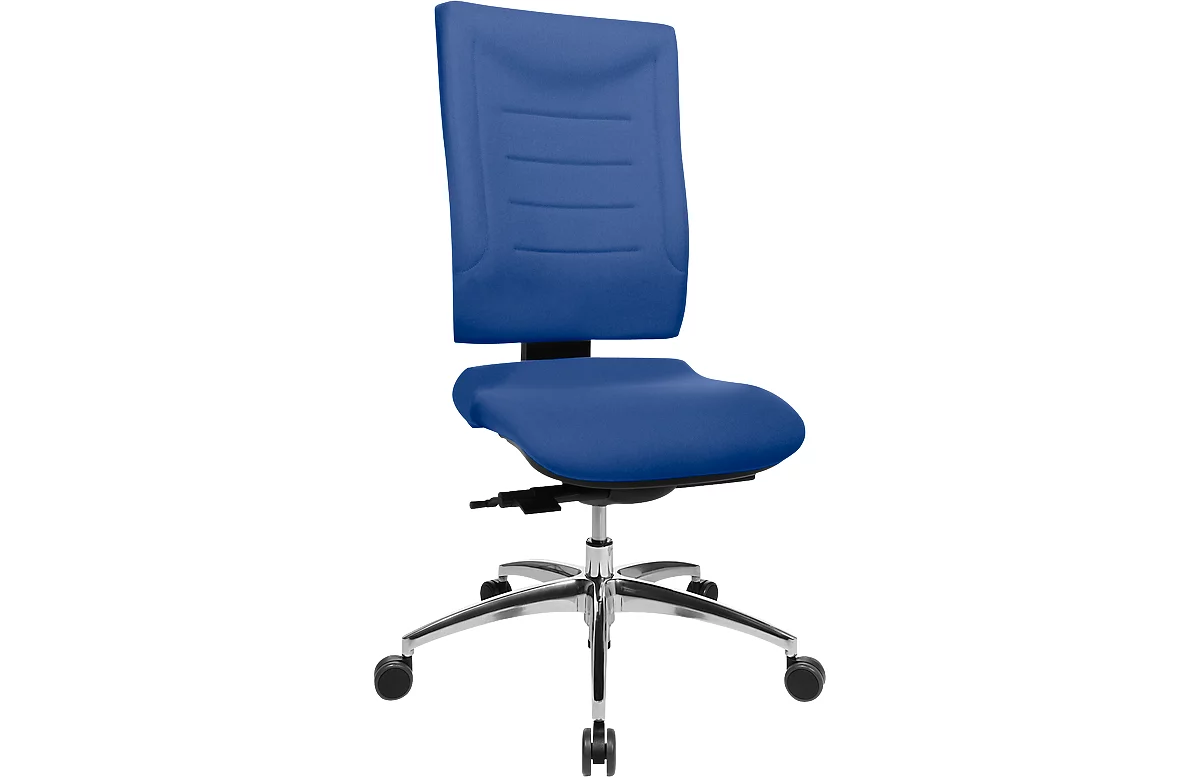 Schäfer Shop Select Bureaustoel SSI PROLINE P3, synchroonmechanisme, zonder armleuningen, lendenwervelsteun, ergonomisch gevormde wervelsteun, blauw