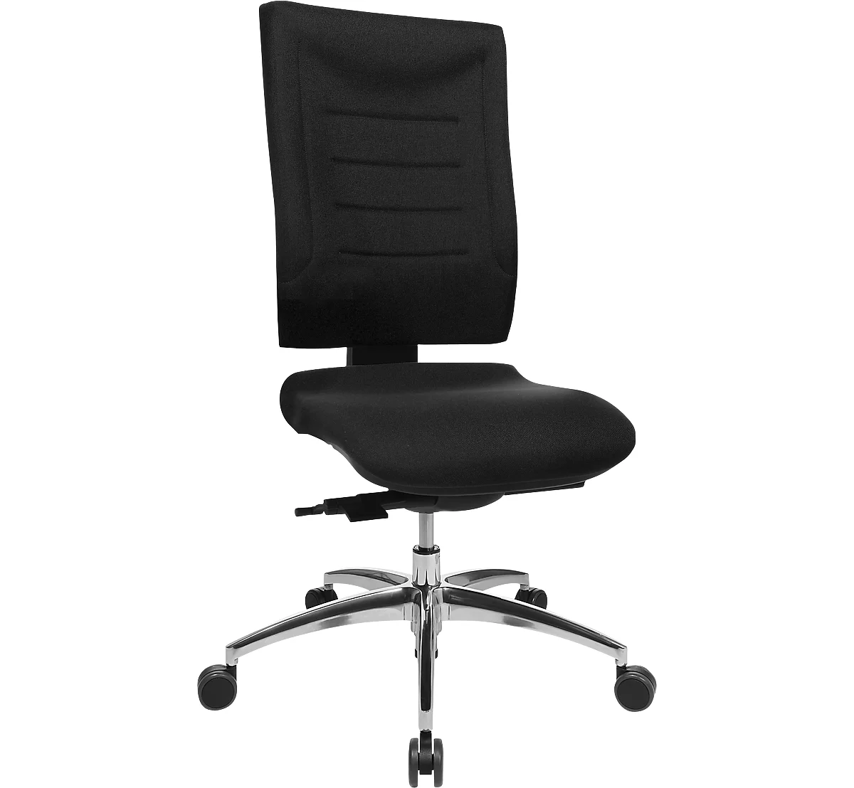 Schäfer Shop Select Bureaustoel SSI PROLINE P3, synchroonmechanisme, zonder armleuningen, lendenwervelsteun, ergonomisch gevormde wervelsteun, zwart