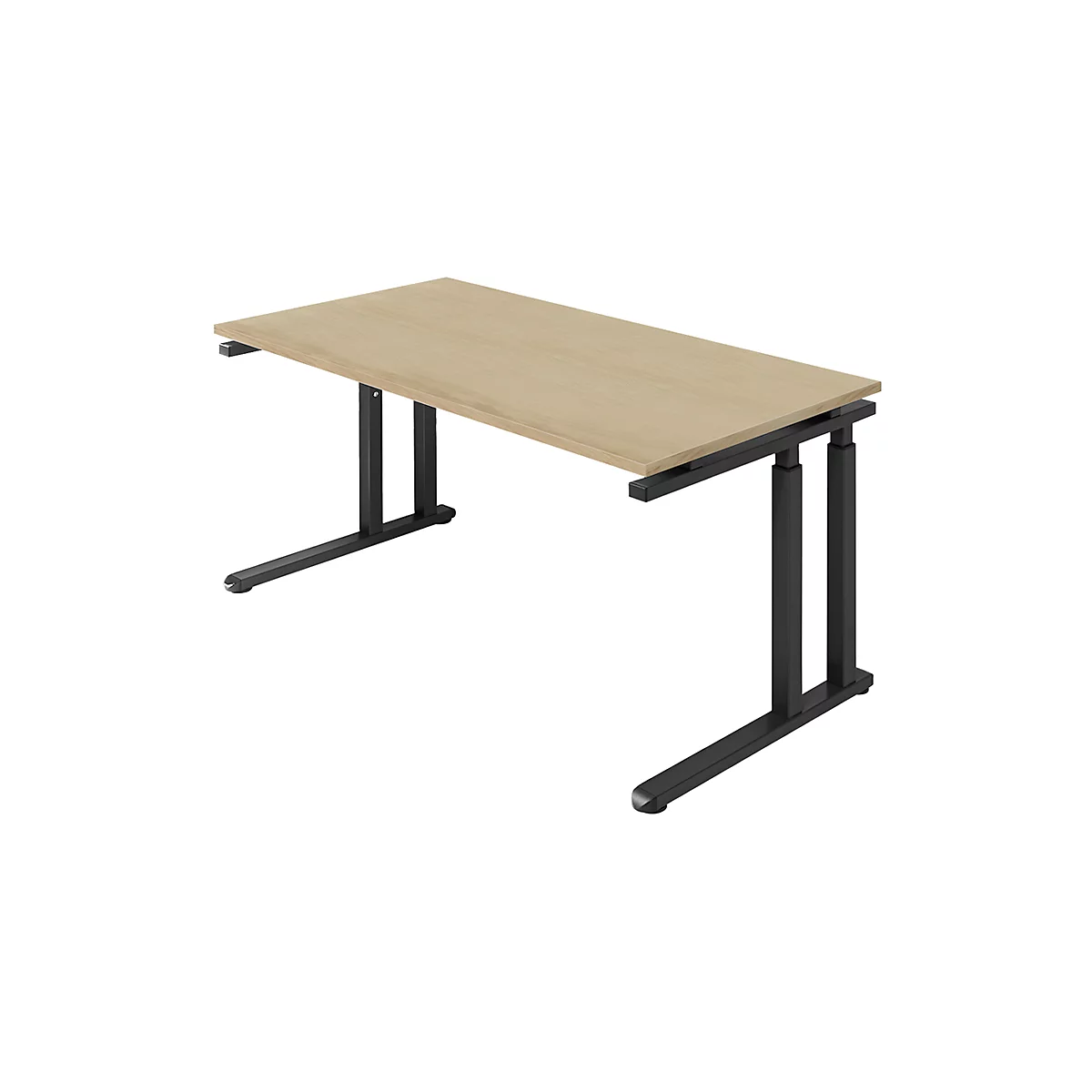 Schäfer Shop Select Bureautafel SET UP, C-poot onderstel, 1600 x 800, eik/grafiet 