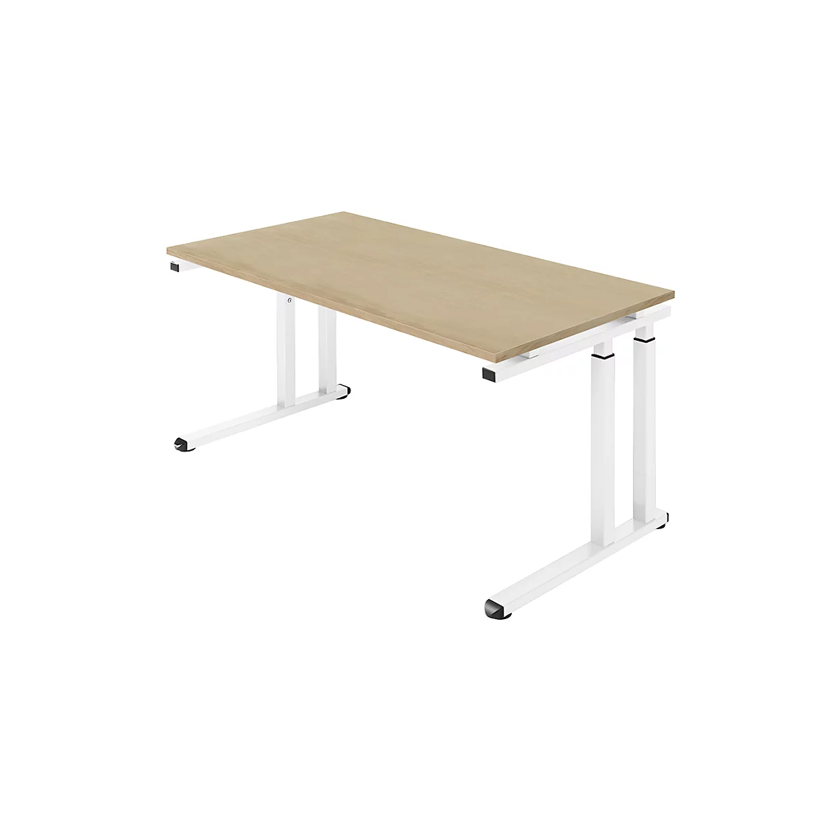 Schäfer Shop Select Bureautafel SET UP, C-poot onderstel, 1600 x 800, eik/wit 