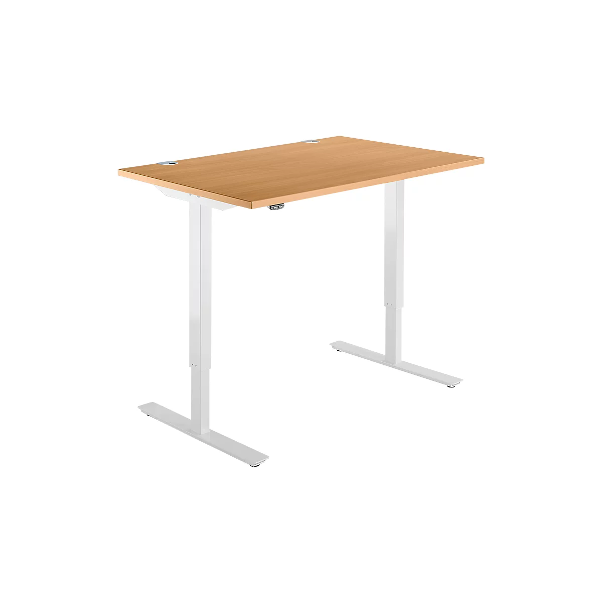 Schäfer Shop Select Bureautafel START UP, eentraps elektr. in hoogte verstelbaar, B 1200 mm, beuken/wit 