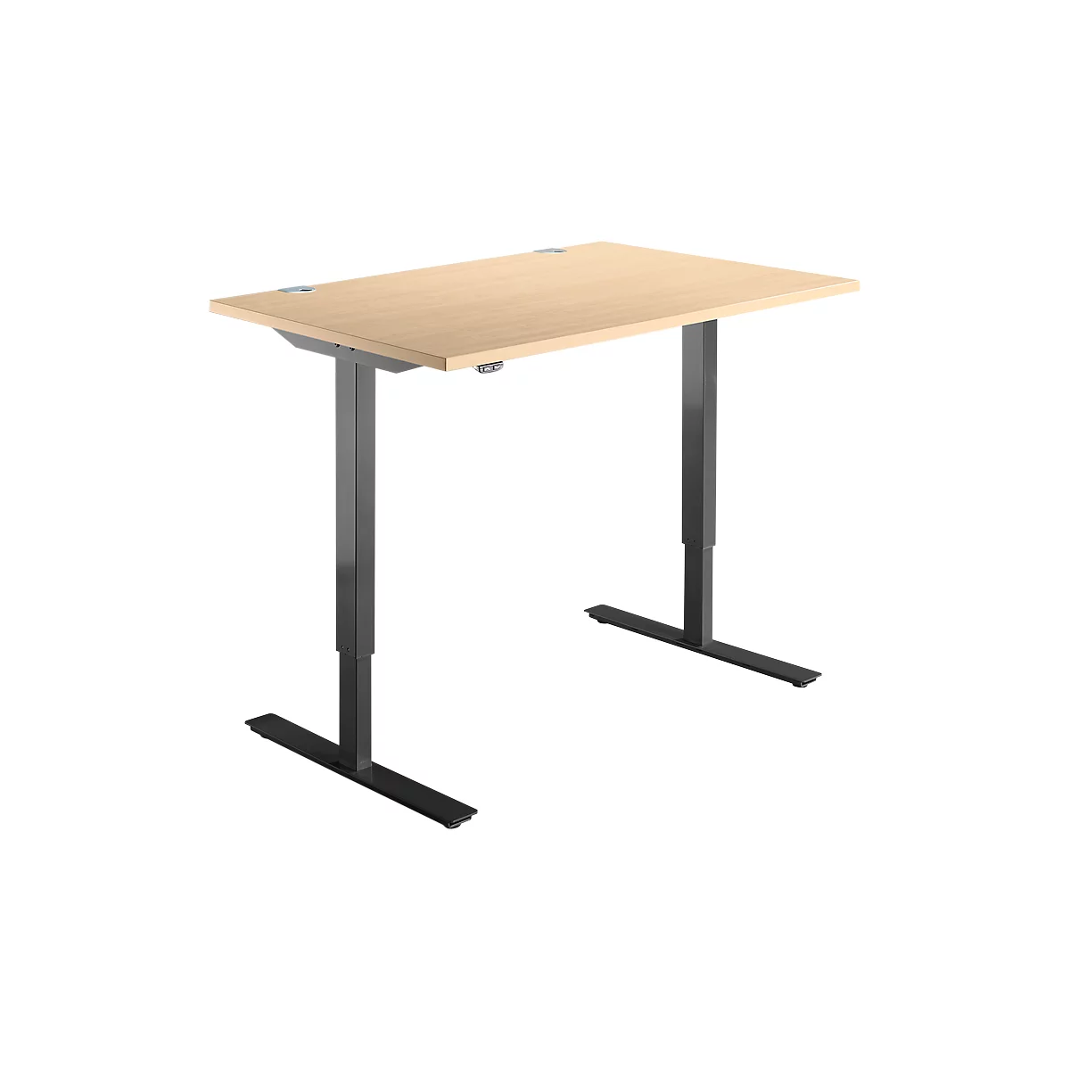 Schäfer Shop Select Bureautafel START UP, eentraps elektr. in hoogte verstelbaar, B 1200 mm, esdoorn/zwart 