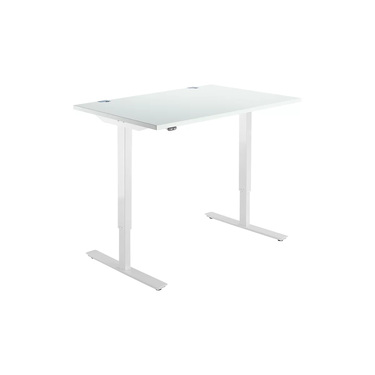 Schäfer Shop Select Bureautafel START UP, eentraps elektr. in hoogte verstelbaar, B 1200 mm, lichtgrijs/wit 