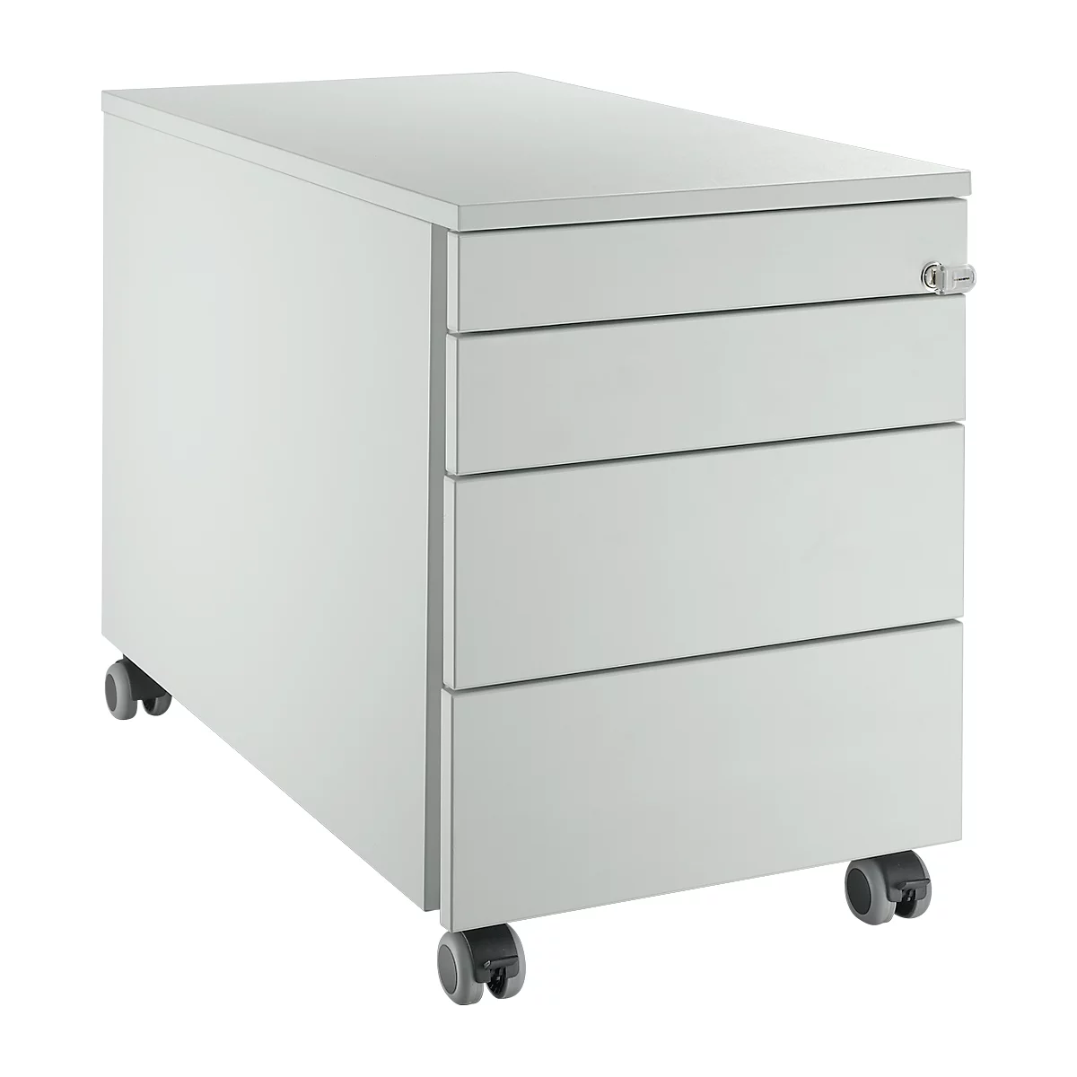 Schäfer Shop Select Caisson mobile 1233, avec poignée encastrée, L 435 x H 567 mm, gris clair/gris clair/gris clair