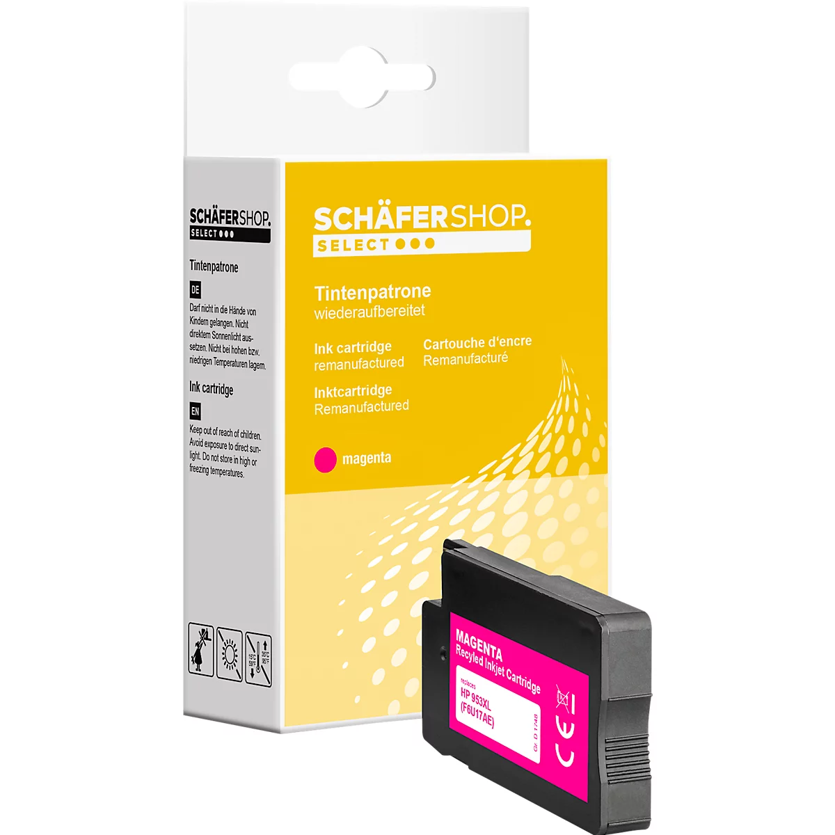 Schäfer Shop Select Cartouche d'encre, remplace HP-953XL (F6U18AE), jusqu'à 2000 pages, pack individuel, magenta