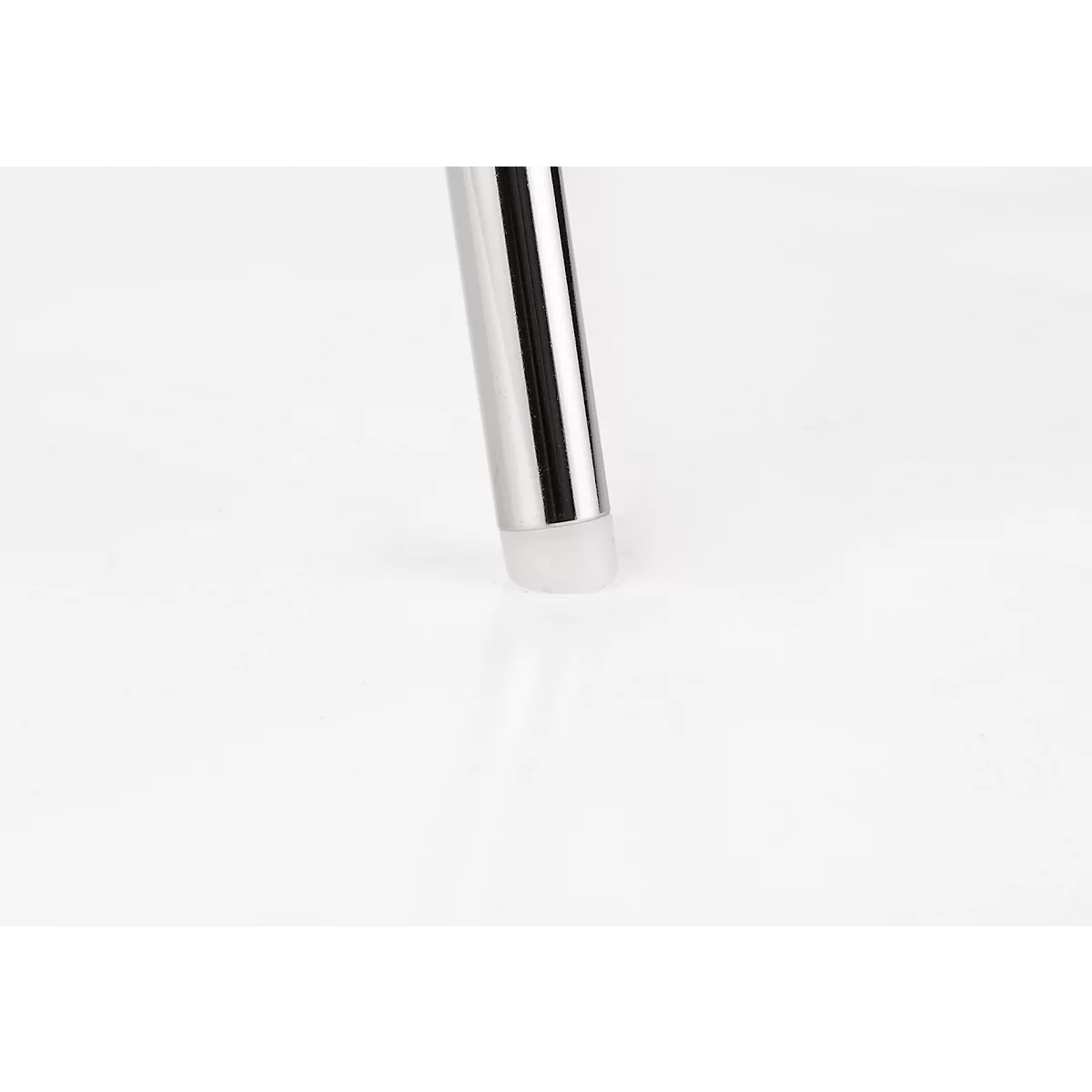 Schäfer Shop Select Chaise empilable gris noir, empilable jusqu'à 10 pièces, résistante aux désinfectants, avec rembourrage en tissu, L 430 x P 410 x H 450 mm, bois &amp; acier