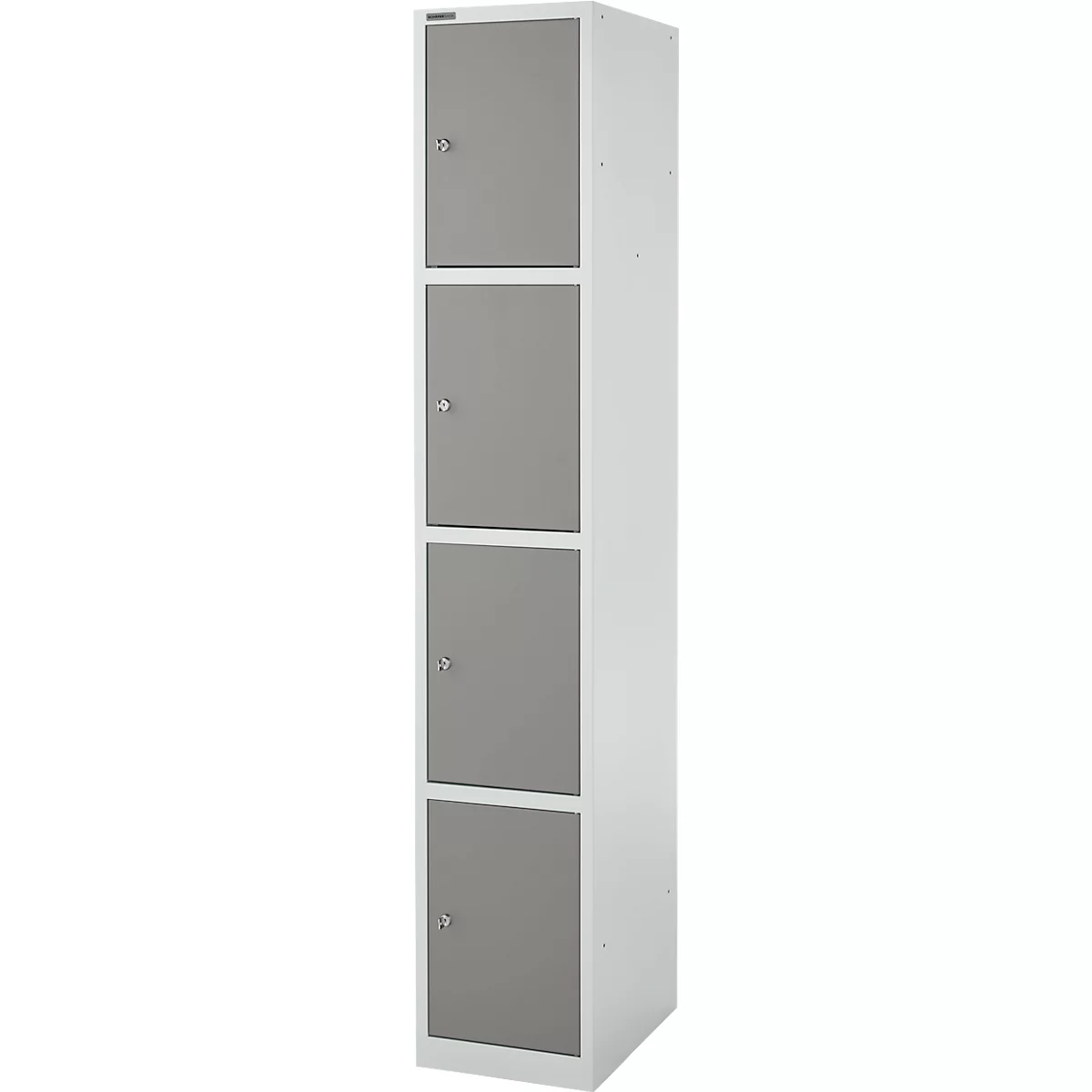 Schäfer Shop Select Columna de armario S4/4, con cerradura de cilindro, gris claro/gris platino