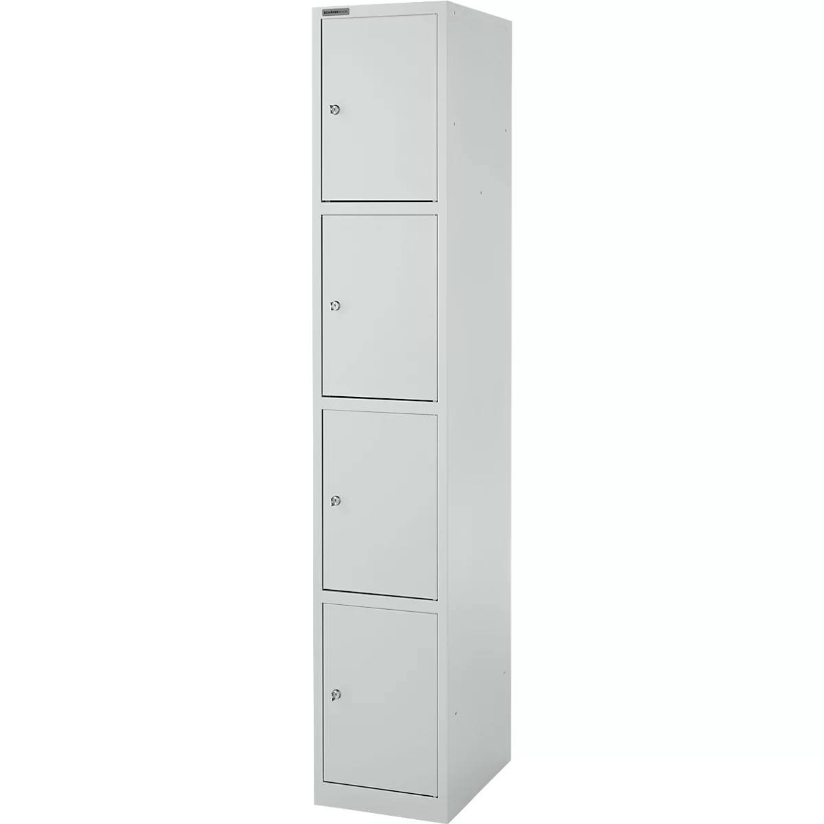 Schäfer Shop Select Columna de armario S4/4, con cerradura de cilindro, gris claro