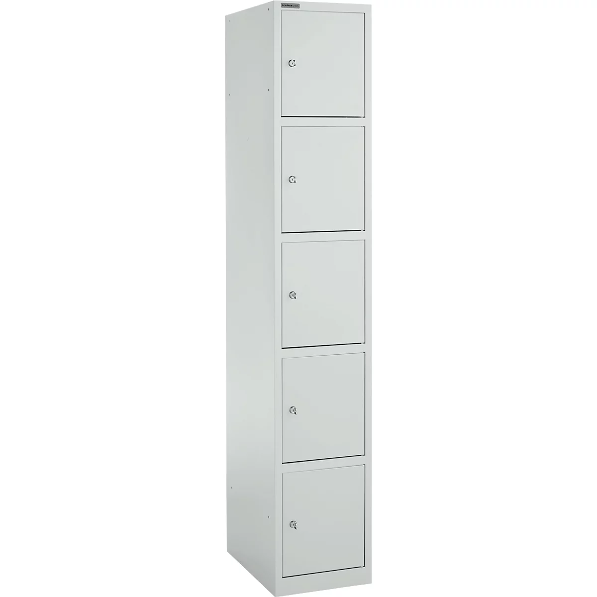 Schäfer Shop Select Columna de armario S4/5, con cerradura de cilindro, gris claro