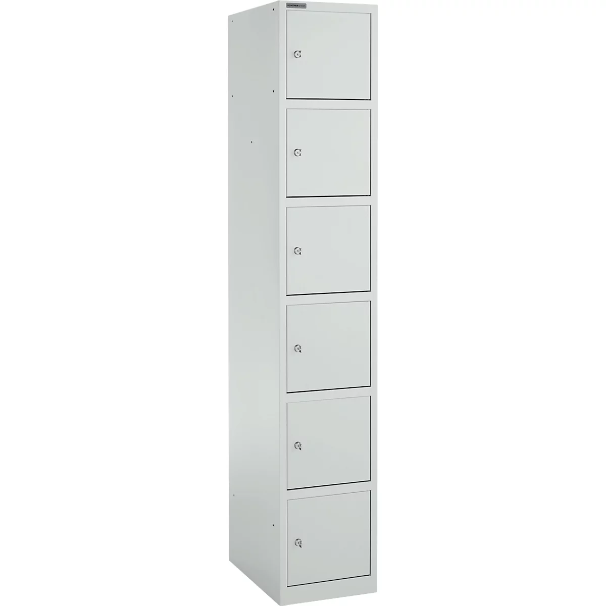 Schäfer Shop Select Columna de armario S4/6, con cerradura de cilindro, gris claro