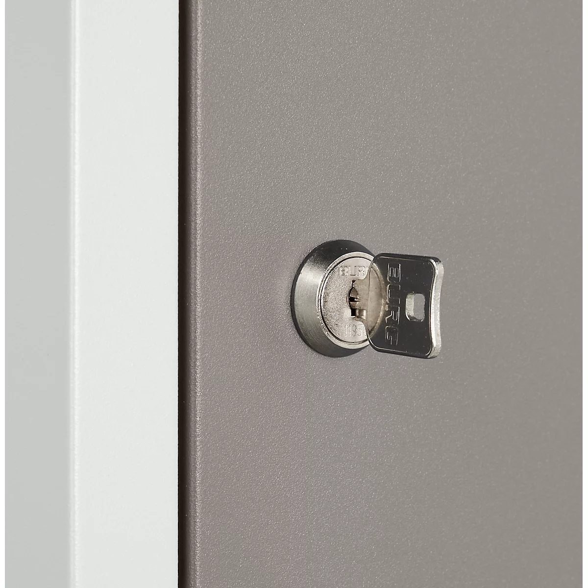 Schäfer Shop Select Columna de armario S5, con cerradura de cilindro, gris claro/gris platino