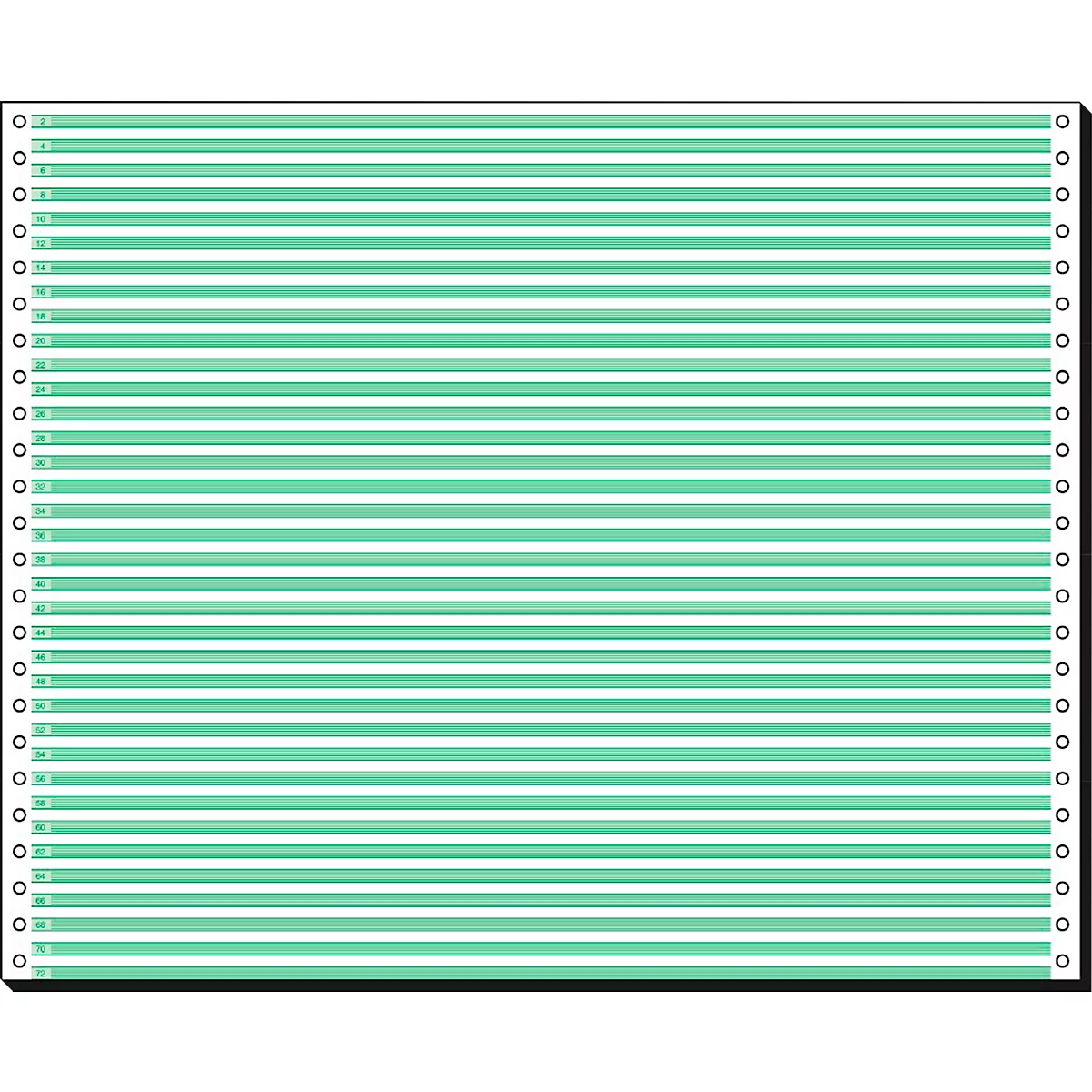 Schäfer Shop Select Computer Endlospapier, 1-fach grün liniert, 2000 Stück