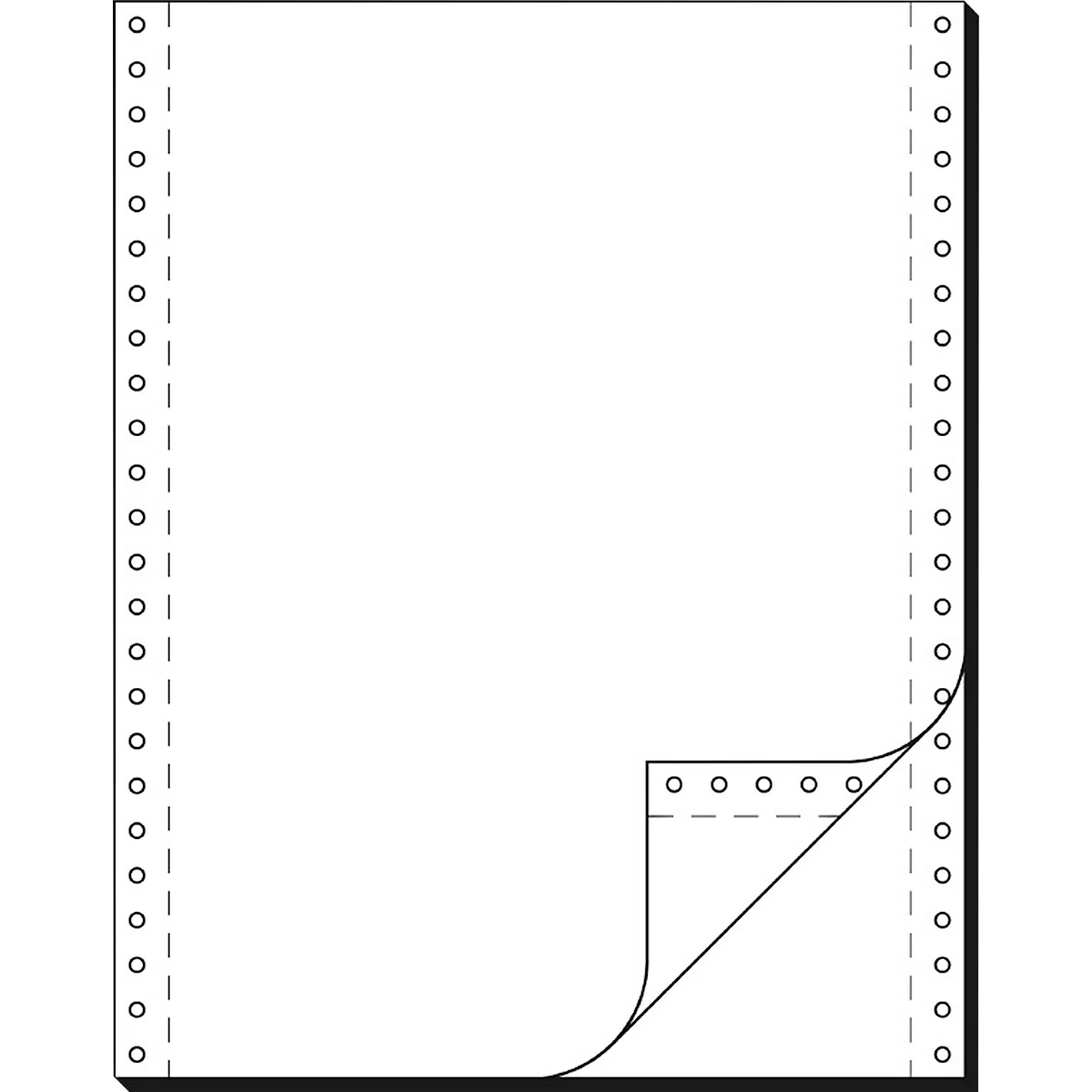 Schäfer Shop Select Computer-kettingpapier, LP, SD, 2-voudig blanco, 1000 st.