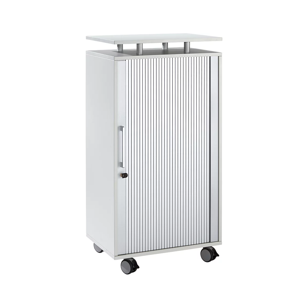 Schäfer Shop Select Conteneur haut, à roulettes, verrouillable, L 600 x P 420 x H 1178 mm, gris clair