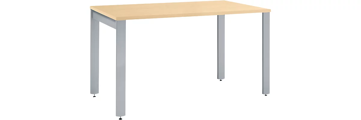 Schäfer Shop Select Desk LOGIN, 4 patas, rectangular, ancho 1200 x fondo 800 x alto 740 mm, decoración de arce