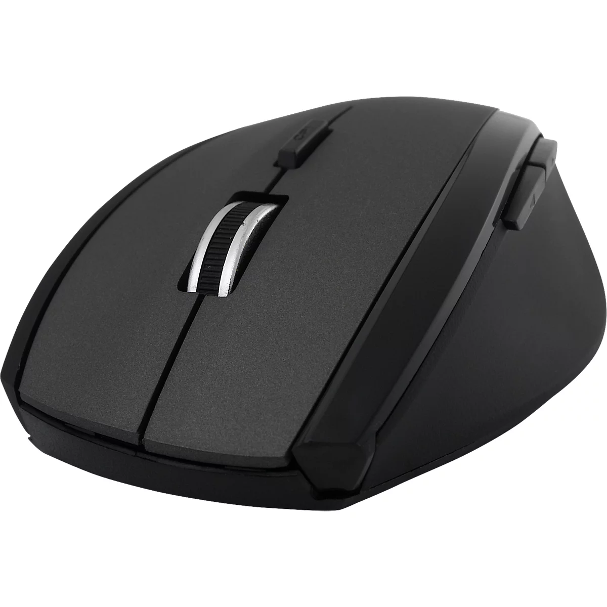 Schäfer Shop Select draadloze muis, 5 knoppen en scrollwiel, tot 1600 dpi, met USB dongle, zwart-grijs