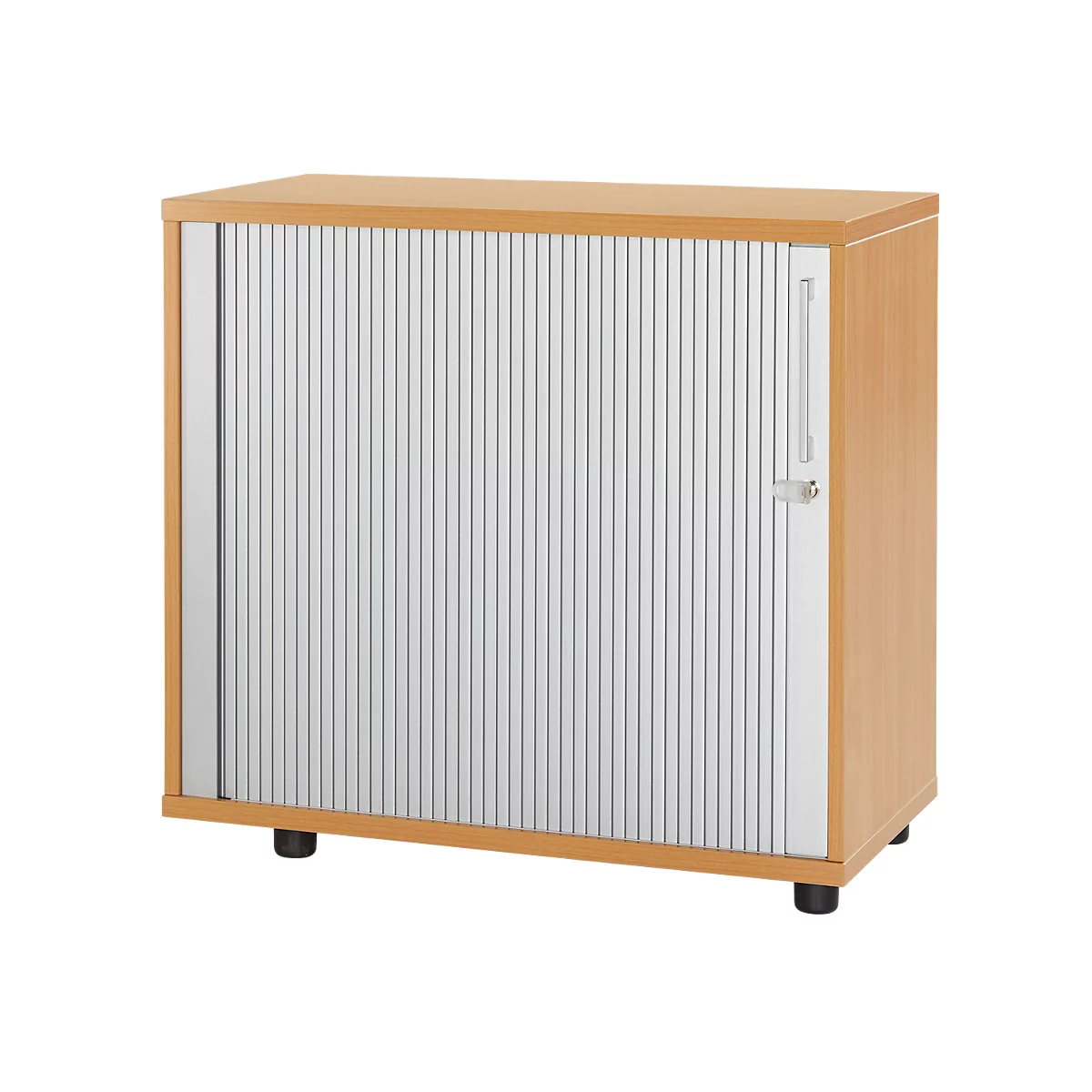 Schäfer Shop Select Dwarsrolluikkast, hout, 2 legborden, B 800 mm x D 421 x H 750 mm, beukendecor