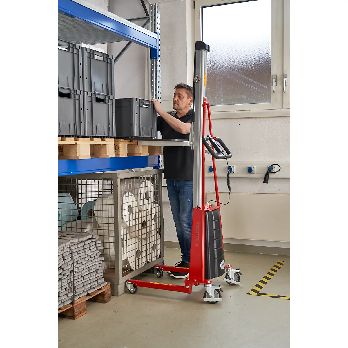 Schäfer Shop Select Elektro-Hochhubwagen, 100 kg