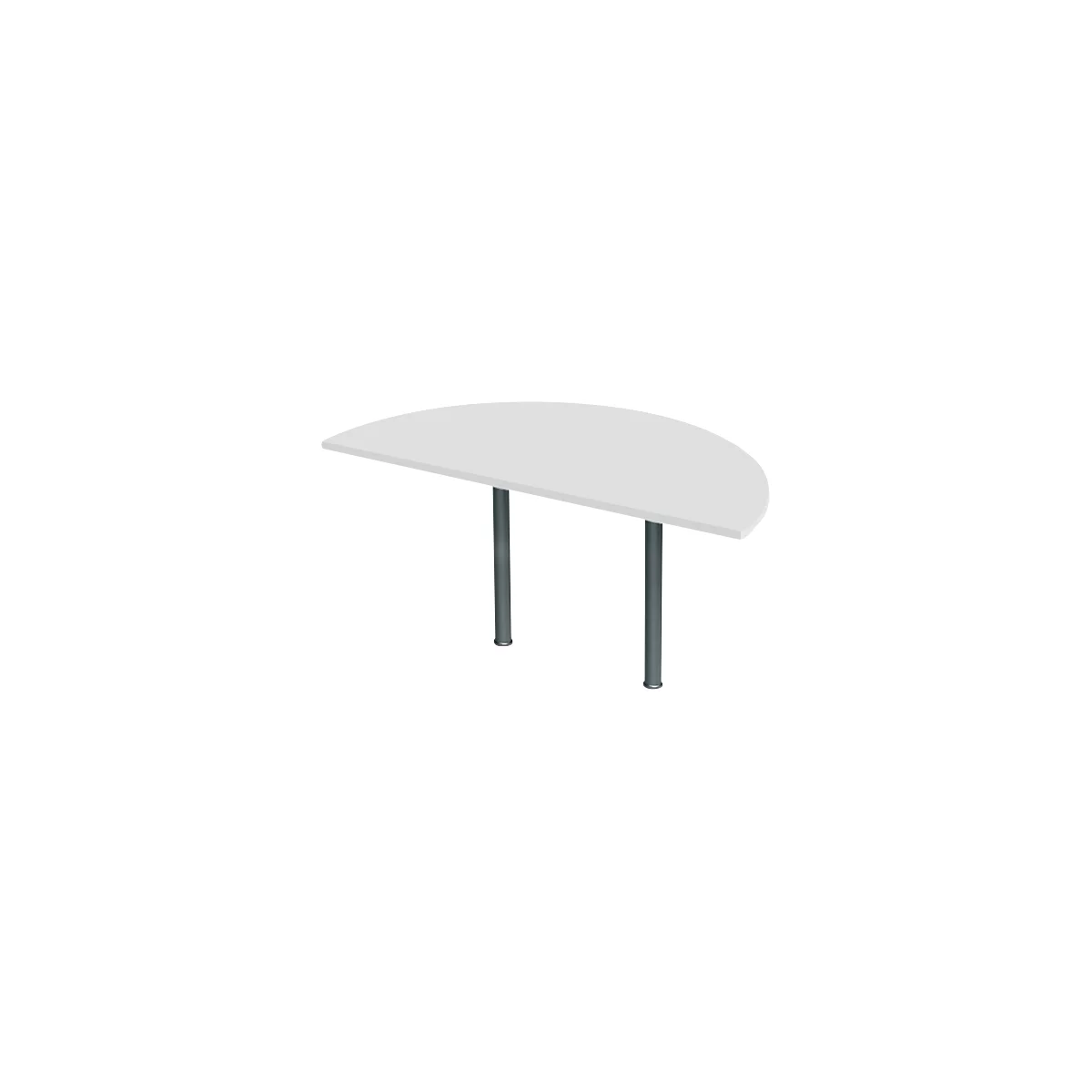 Schäfer Shop Select ERGOSTYLE aanbouwtafel, 1/2 cirkel, lichtgrijs/antraciet