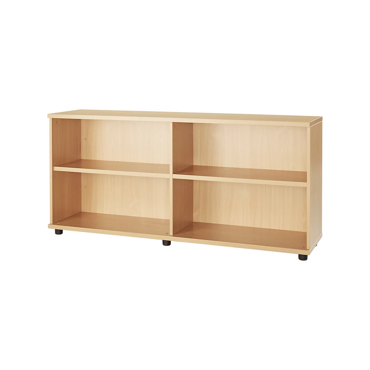 Schäfer Shop Select Estantería auxiliar, de madera, 2 estantes, An 1600 x P 421 x Al 750 mm, arce