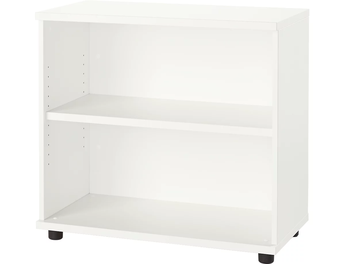 Schäfer Shop Select Estantería auxiliar, de madera, 2 estantes, An 800 x P 421 x Al 750 mm, blanco