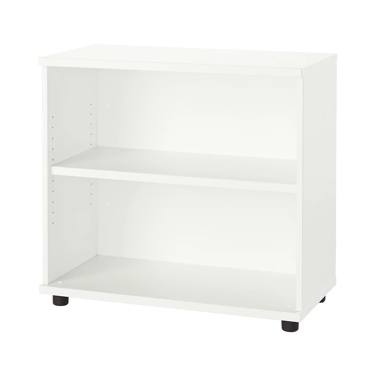 Schäfer Shop Select Estantería auxiliar, de madera, 2 estantes, An 800 x P 421 x Al 750 mm, blanco