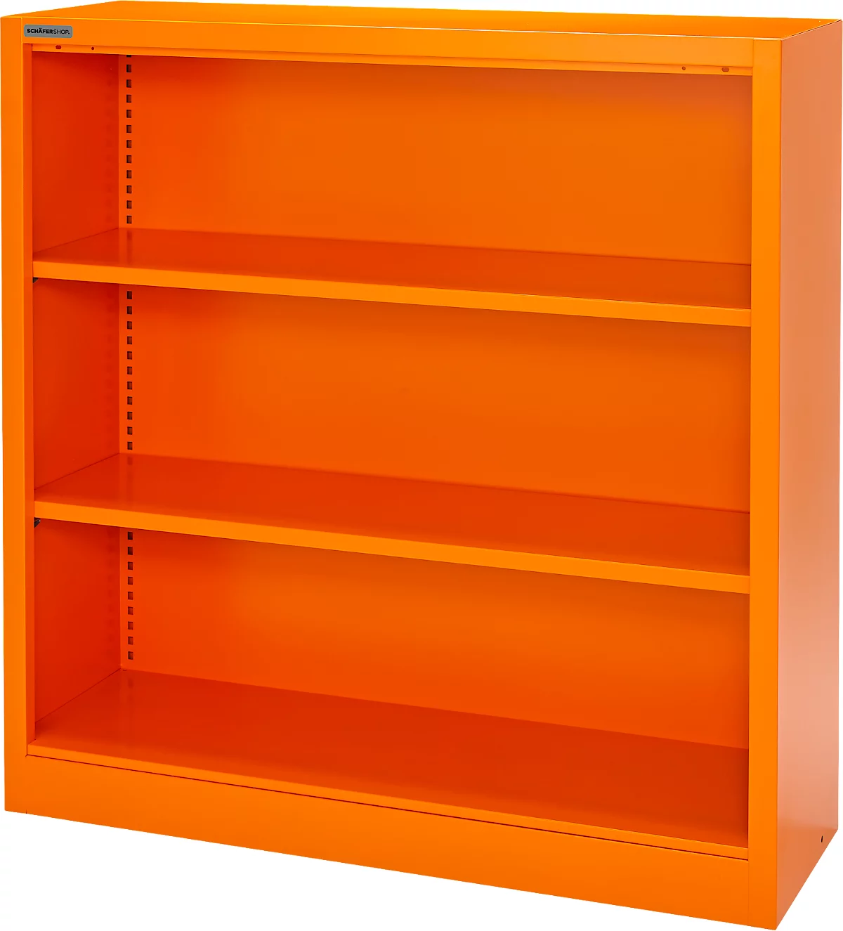 Schäfer Shop Select Estantería de acero MS iCOLOUR, 3 alturas de archivo, An 950 x P 400 x Al 1215 mm, naranja RAL 2004