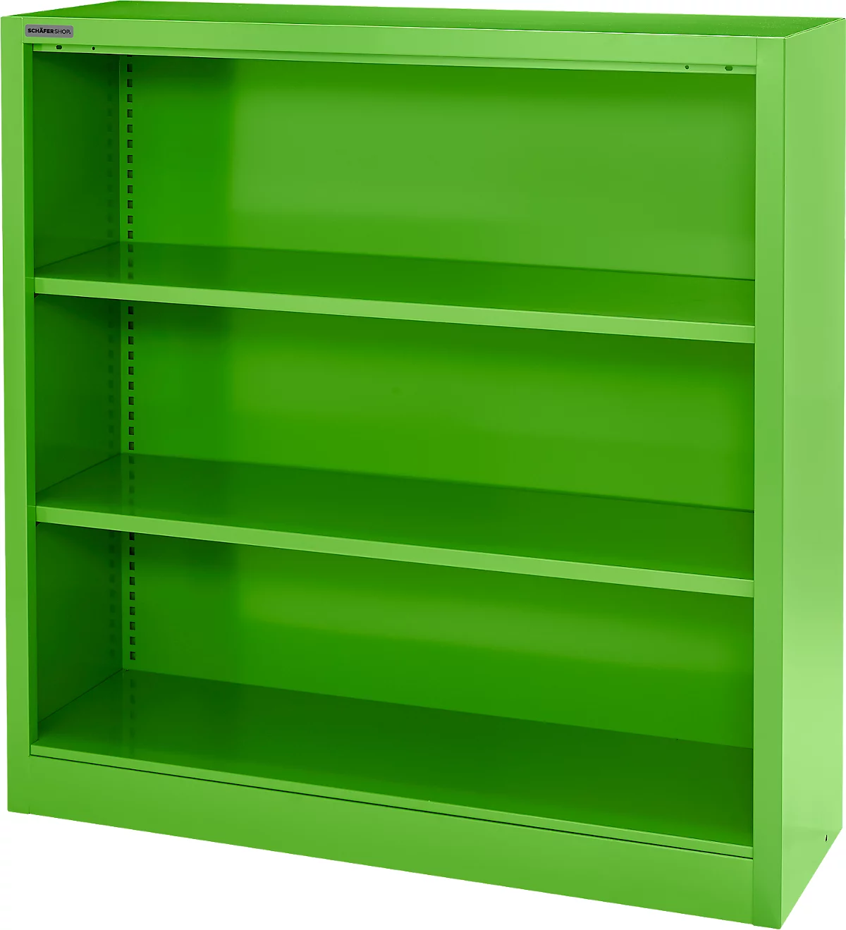 Schäfer Shop Select Estantería de acero MS iCOLOUR, 3 alturas de archivo, An 950 x P 400 x Al 1215 mm, verde manzana RAL 6018