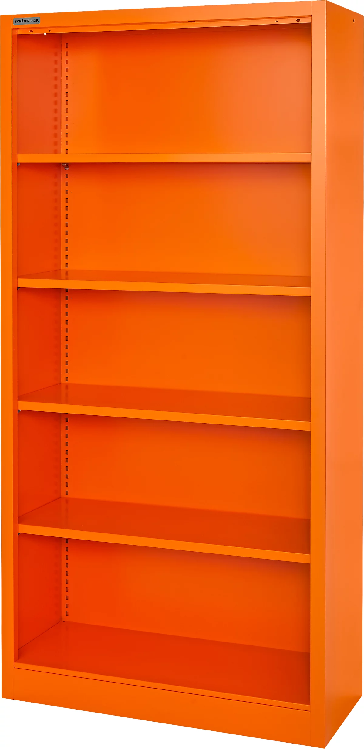 Schäfer Shop Select Estantería de acero MS iCOLOUR, 5 alturas de archivo, An 950 x P 400 x Al 1935 mm, naranja RAL 2004