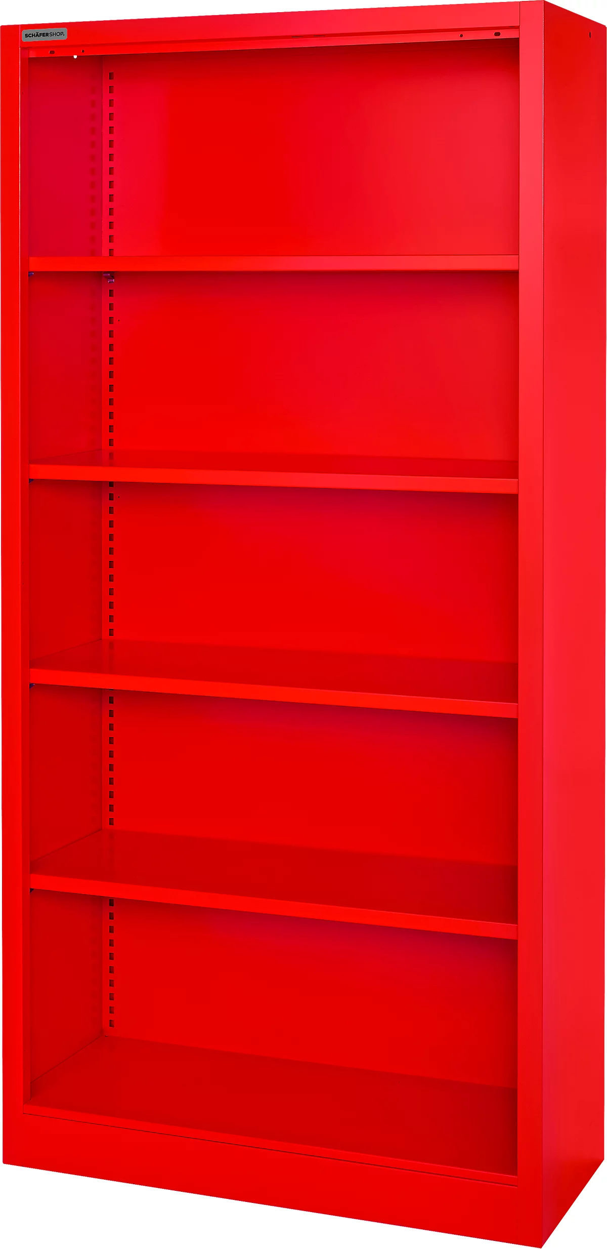 Schäfer Shop Select Estantería de acero MS iCOLOUR, 5 alturas de archivo, An 950 x P 400 x Al 1935 mm, rojo RAL 3020